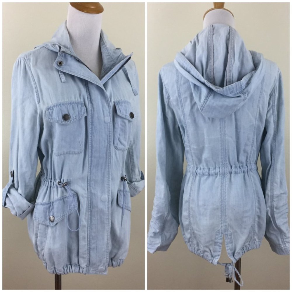 Bcbgeneration Light Blue/Wash Drawstring Waist & … - image 1